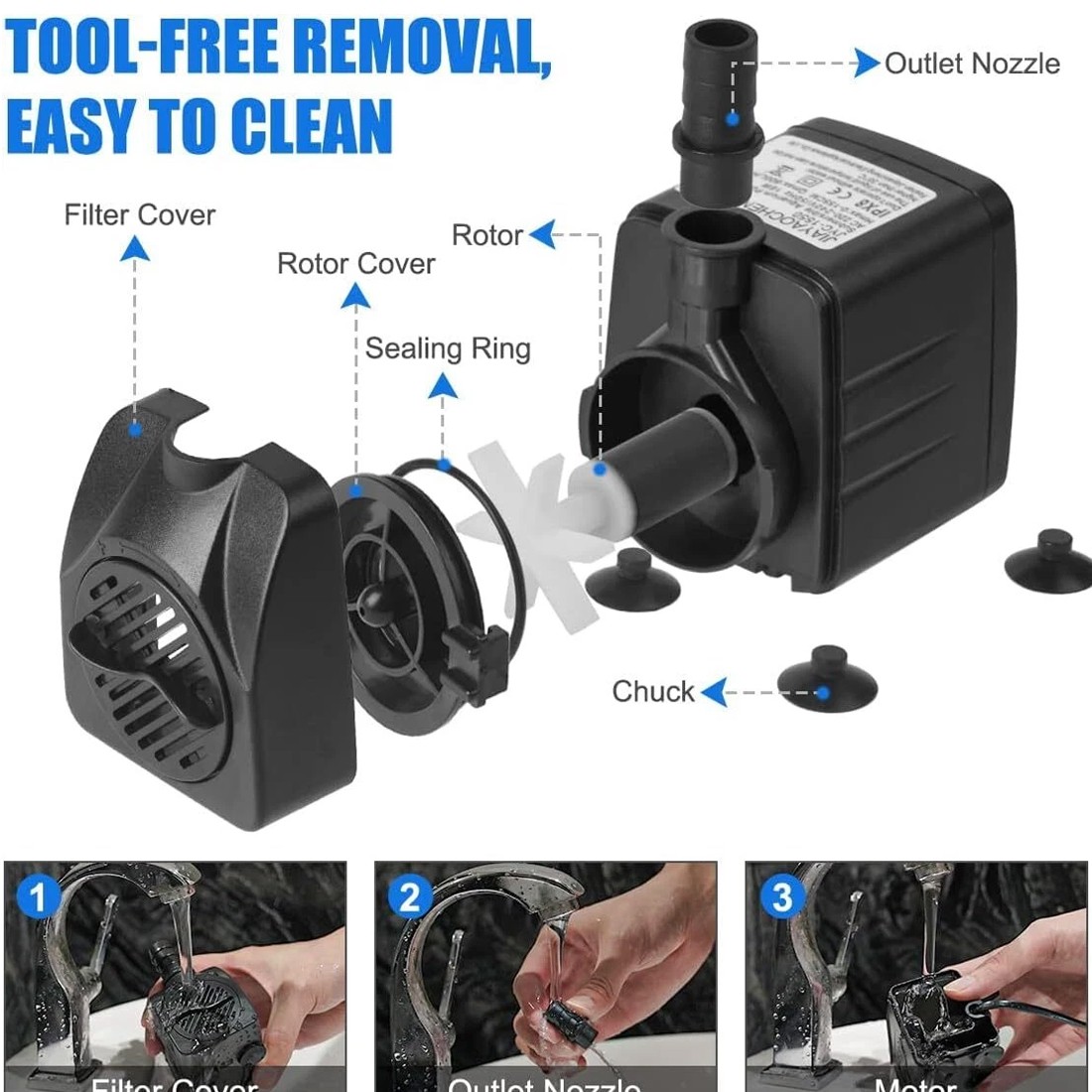 Water Pump Feature Fountain Outdoor Garden Fish Pond Submersible Aquarium — image 12
