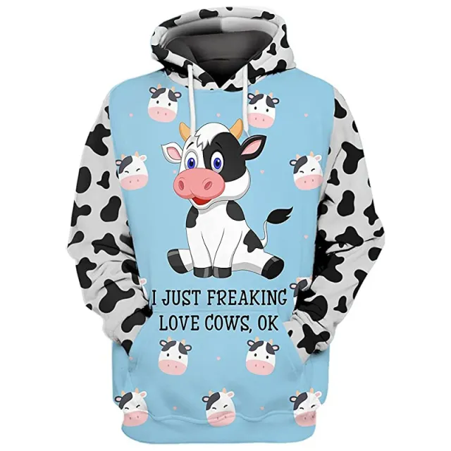 Europe And America Cat Dog And Cow Men's Casual 3d Digital Sweater Wyy10151404 M - Shop at LoveMi