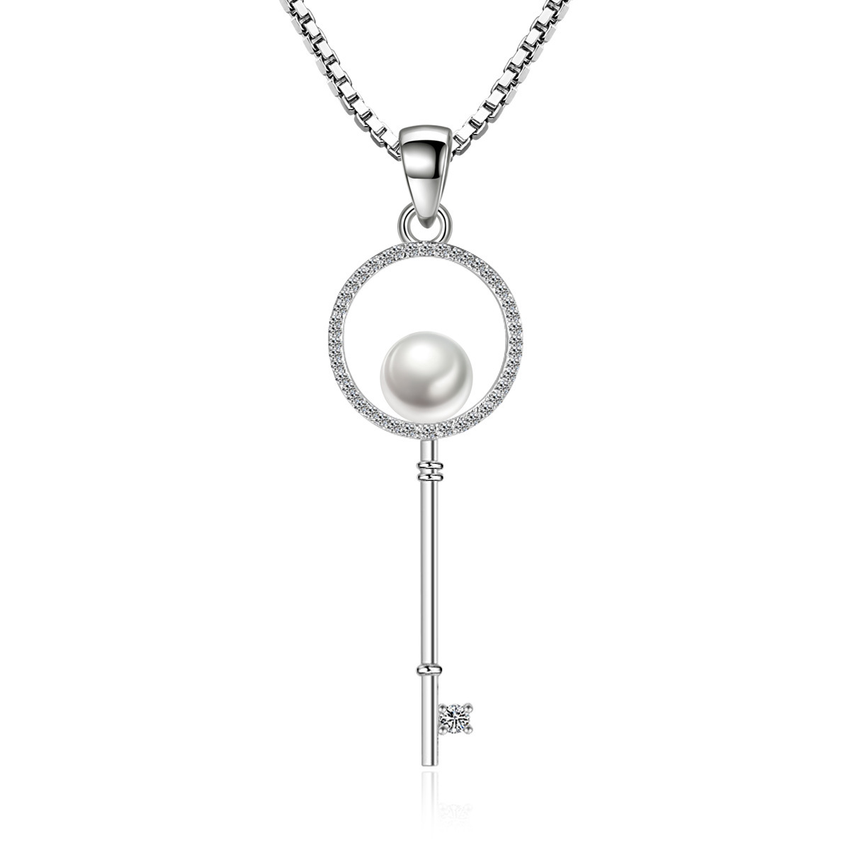Ladies Pearl European And American Fashion Necklace Sweater Chain Pendant