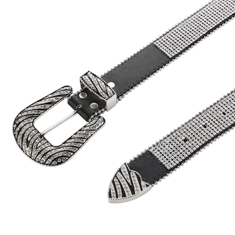 Women's Diamond Belt Zebra Pattern