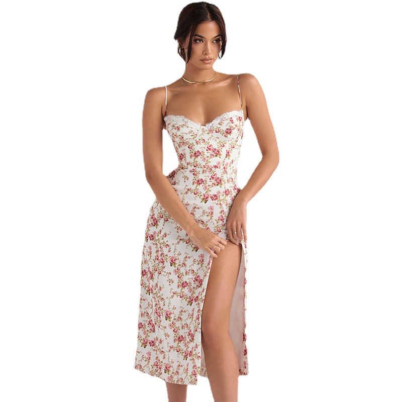 Little Flower Bohemian Split Strap Dress Girl White - Shop at LoveMi
