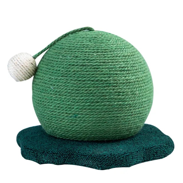 Big Orange Cherry Cat Climbing Pet Fruit Toy Dark Green Base - Shop at LoveMi