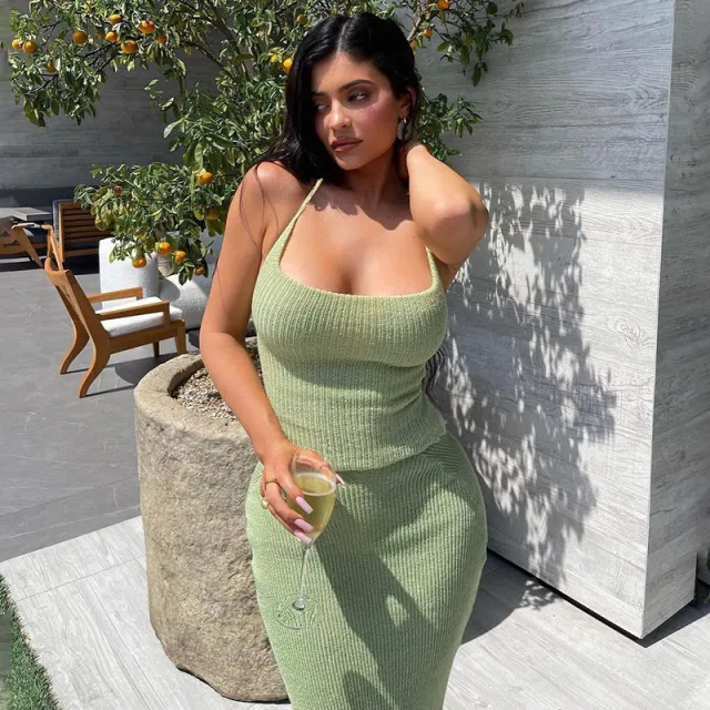 Tie Back Tube Top Slim Fit Skirt Green - Shop at LoveMi