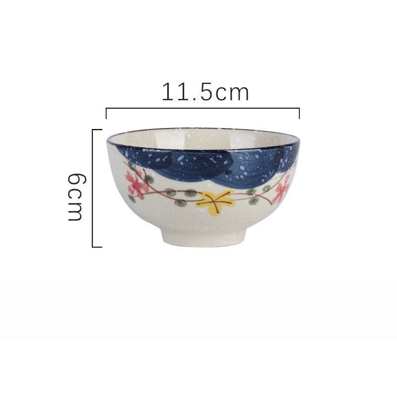 Title 1, Hand Painted Underglaze Ceramic Rice Bowl for H...