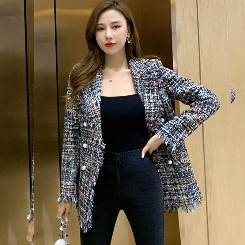 Ladies Temperament Small Fragrant Milk Suit Jacket