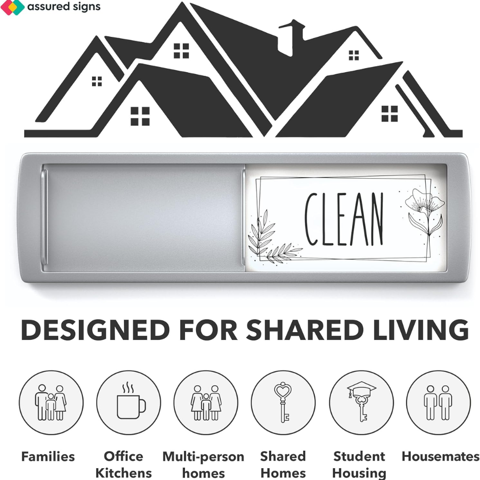 Premium Dishwasher Clean Dirty Magnet Sign - Smooth Sliding Indicator For Kitchen Organization — foto 4