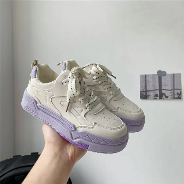 Versatile Retro Ins Trendy High Appearance Sneakers Purple - Shop at LoveMi