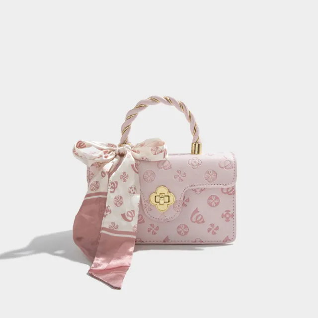 High quality Light Luxury Niche Small Square Messenger Bag Pink - Shop at LoveMi