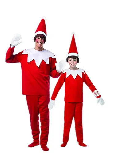 Halloween Elf Costumes on the Christmas Shelf