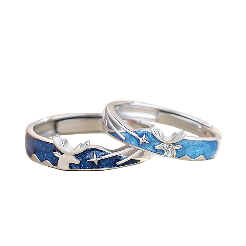 Title 5, Fashion Versatile Star Elk Couple Ring