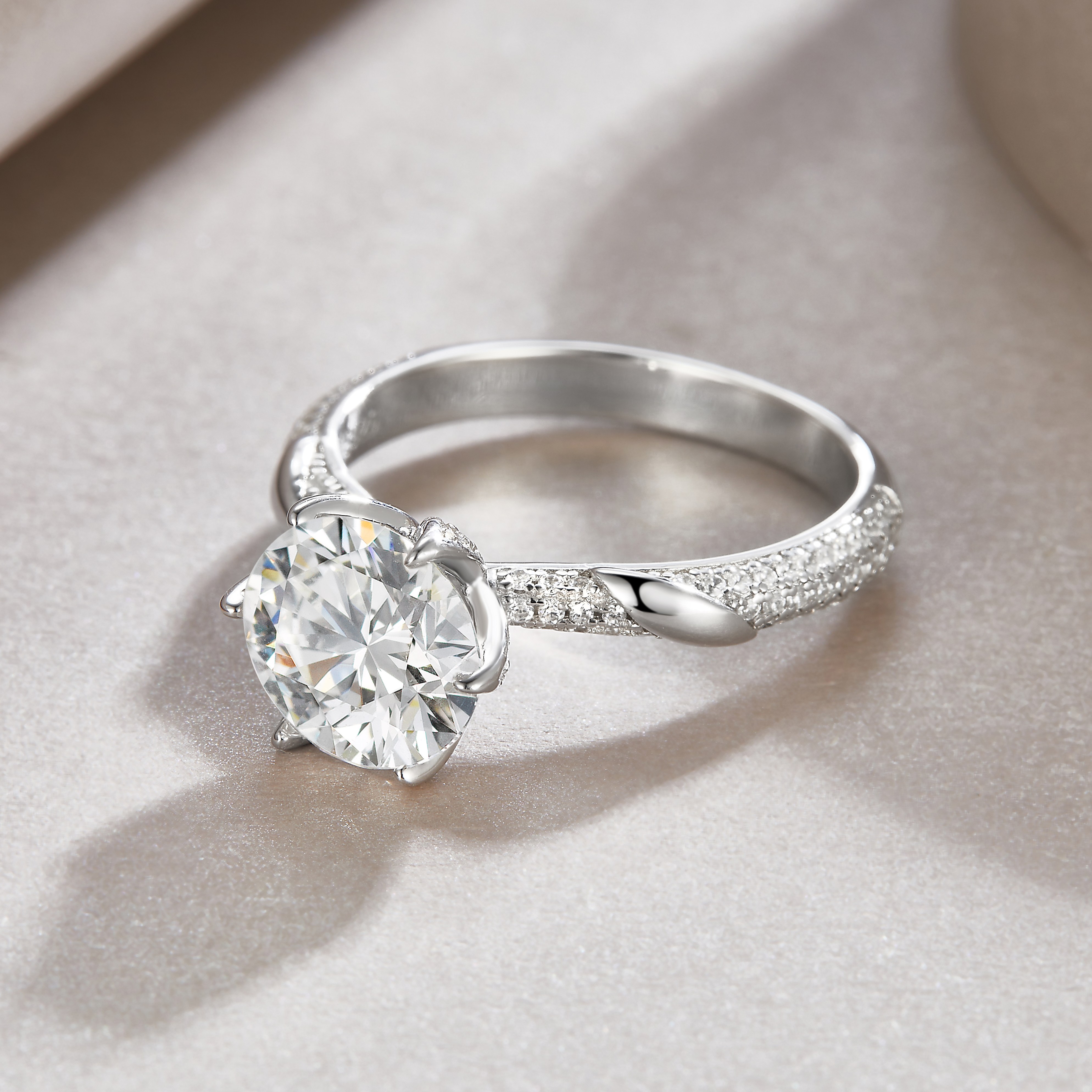 Moissanite Ring Close-up