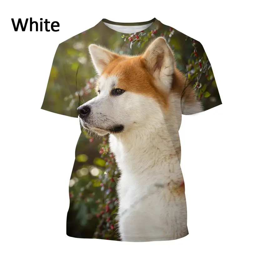 Dog 3D Print Short Sleeve T-Shirt