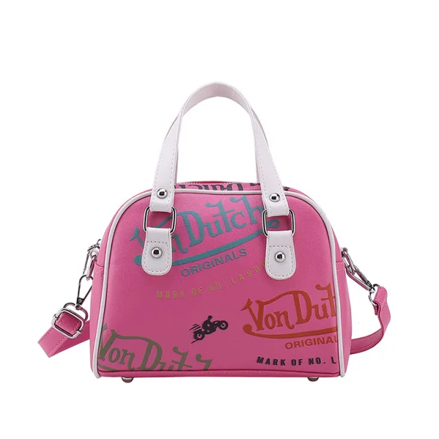 Fashion Letter Leather Messenger Bag Girl Rose - Shop at LoveMi