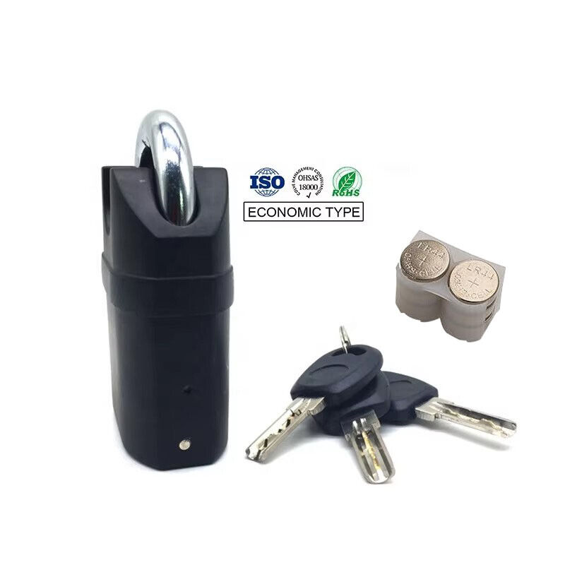 Heavy Duty Stainless Steel Waterproof Alarm Padlock With 3 Keys - Outdoor — image 6