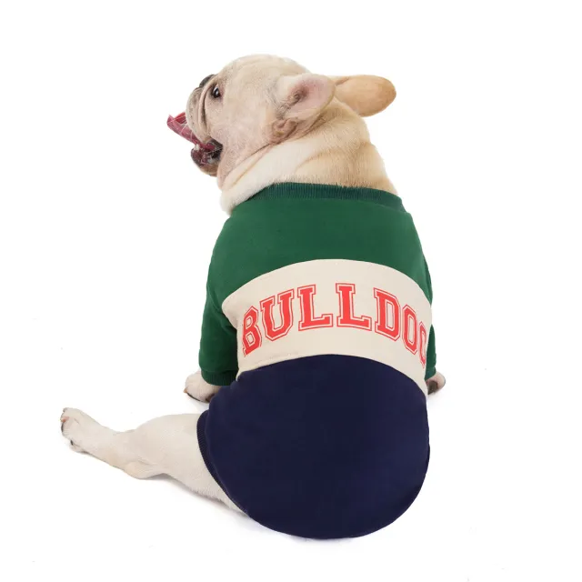 Bulldog Cotton Coat Pet Clothes Autumn And Winter Green - Shop at LoveMi