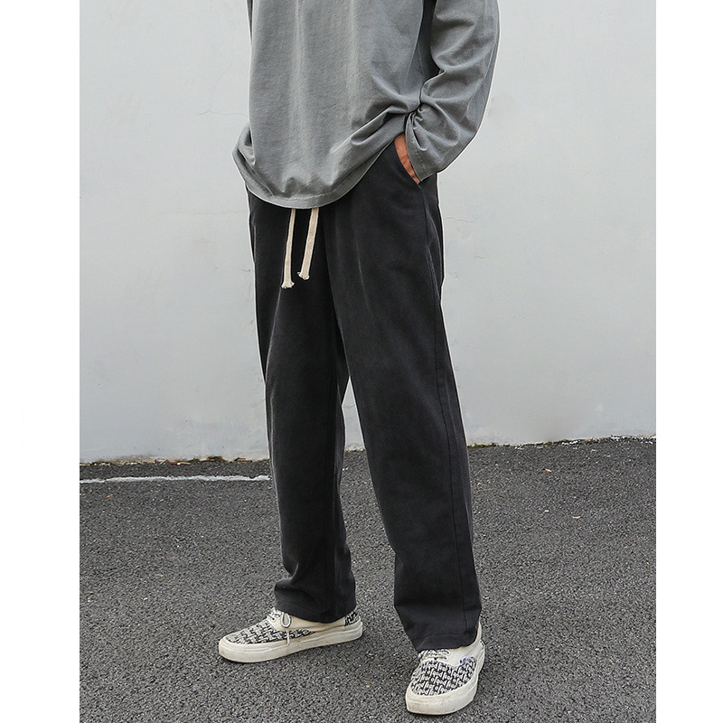 Title 3, Mens Casual Washed Trousers Autumn Tide Brand ...