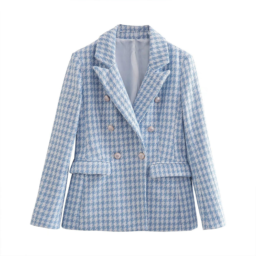 Title 5, Womens Temperament Fashion Bird Check Double-b...