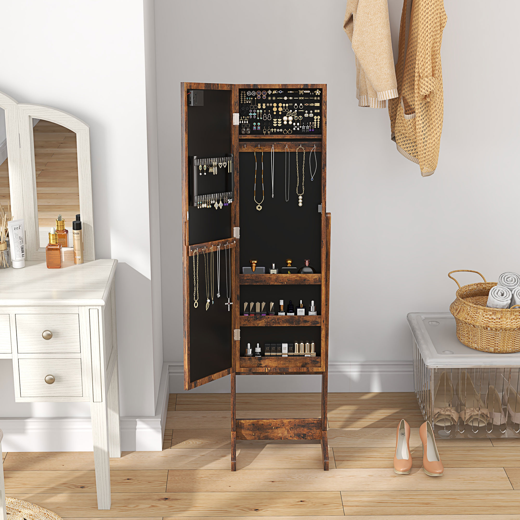 Independent Mirror Jewelry Storage Cabinet — image 10