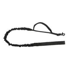 Pet Outdoor Tactical Elastic Leash Harness Set - Black - View 1