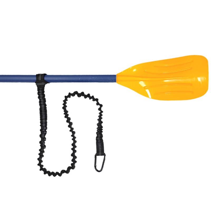 Elastic Kayak Paddle Leash Stretchable Strap For Paddles Canoe Oars Black — image 3