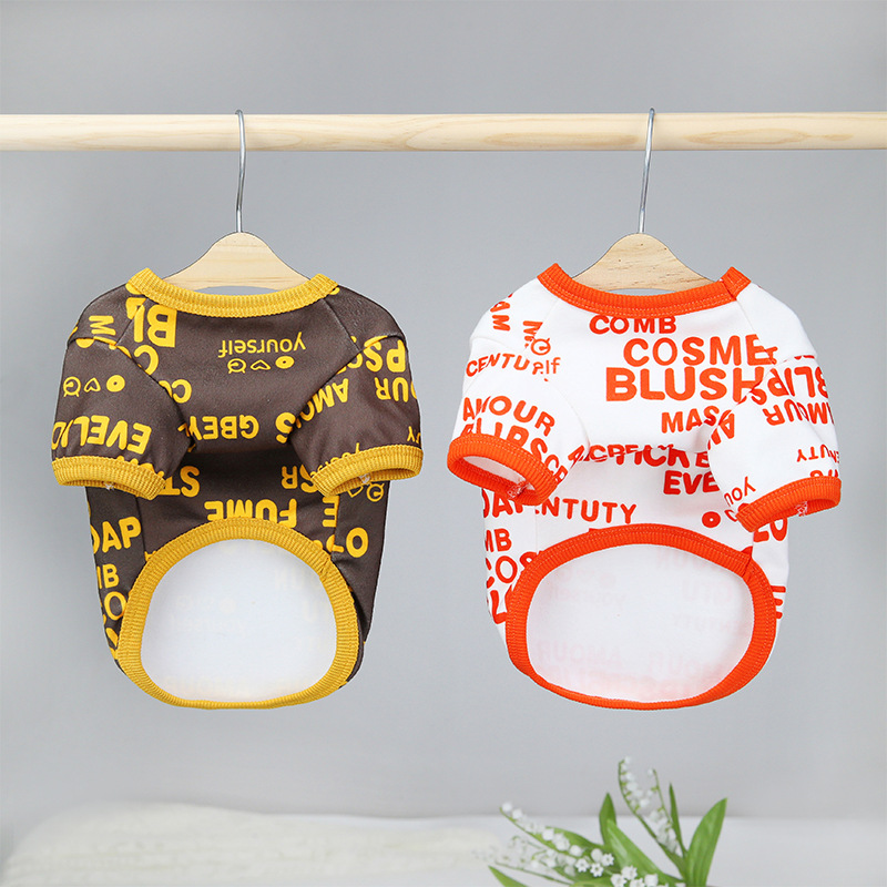 Pet Dog European And American Round Neck Letter T-shirt