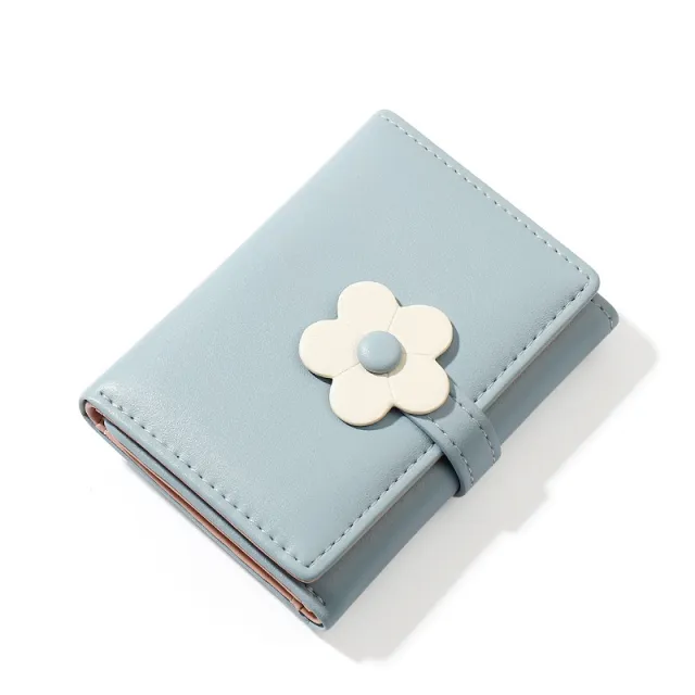 Cute Little Flower Coin Purse Wallet Blue - Shop at LoveMi