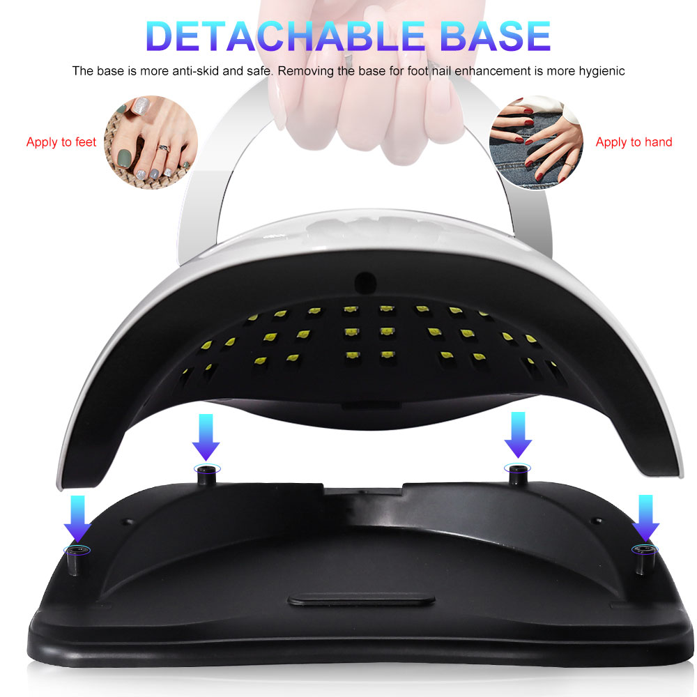 UV LED Nail Lamp Professional LED Nail Dryer For Gel Nails With Removable Base, Touch Screen 4 Timers And Automatic Sensor UV LED Nail Lamp Professional LED Nail Dryer For Gel Nails With Removable Bas 4