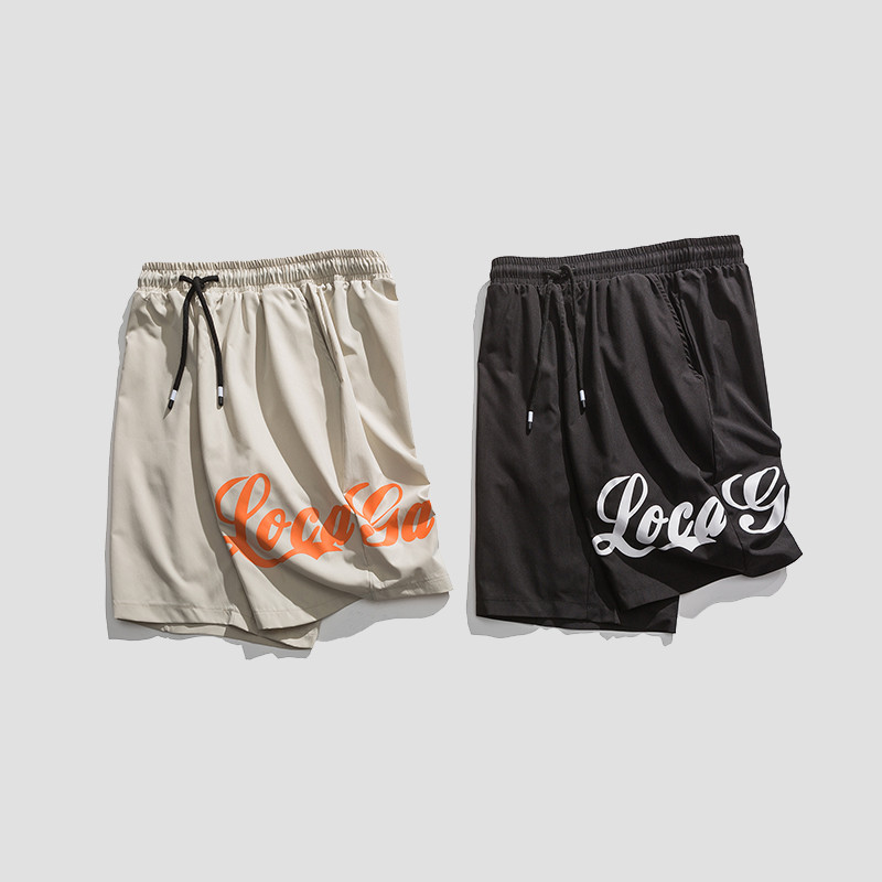 Five-point Shorts Men's Printed Straight Loose Casual