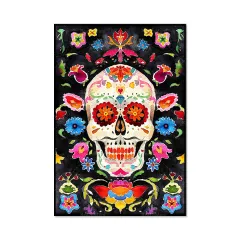 Mexican Dead Sugar Skull Festival Art Poster - 9Style - View 1