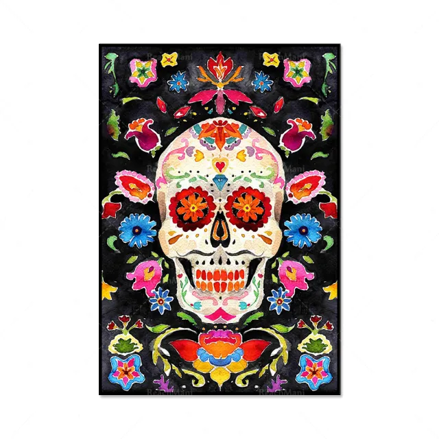 Mexican Dead Sugar Skull Festival Art Poster 9Style - Shop at LoveMi