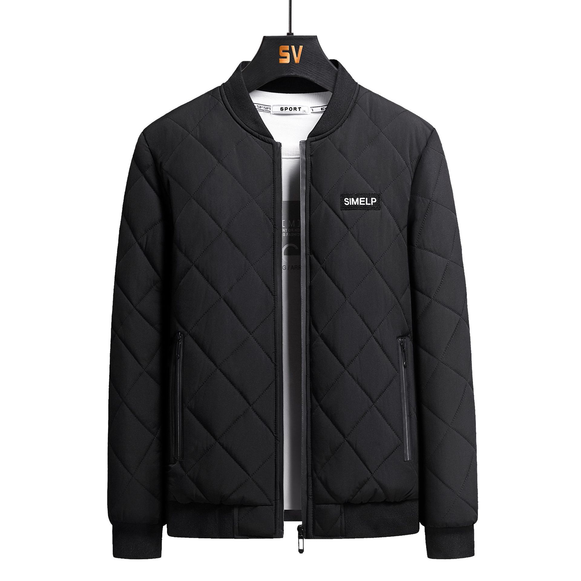 Men's Down Plaid Padded Jacket