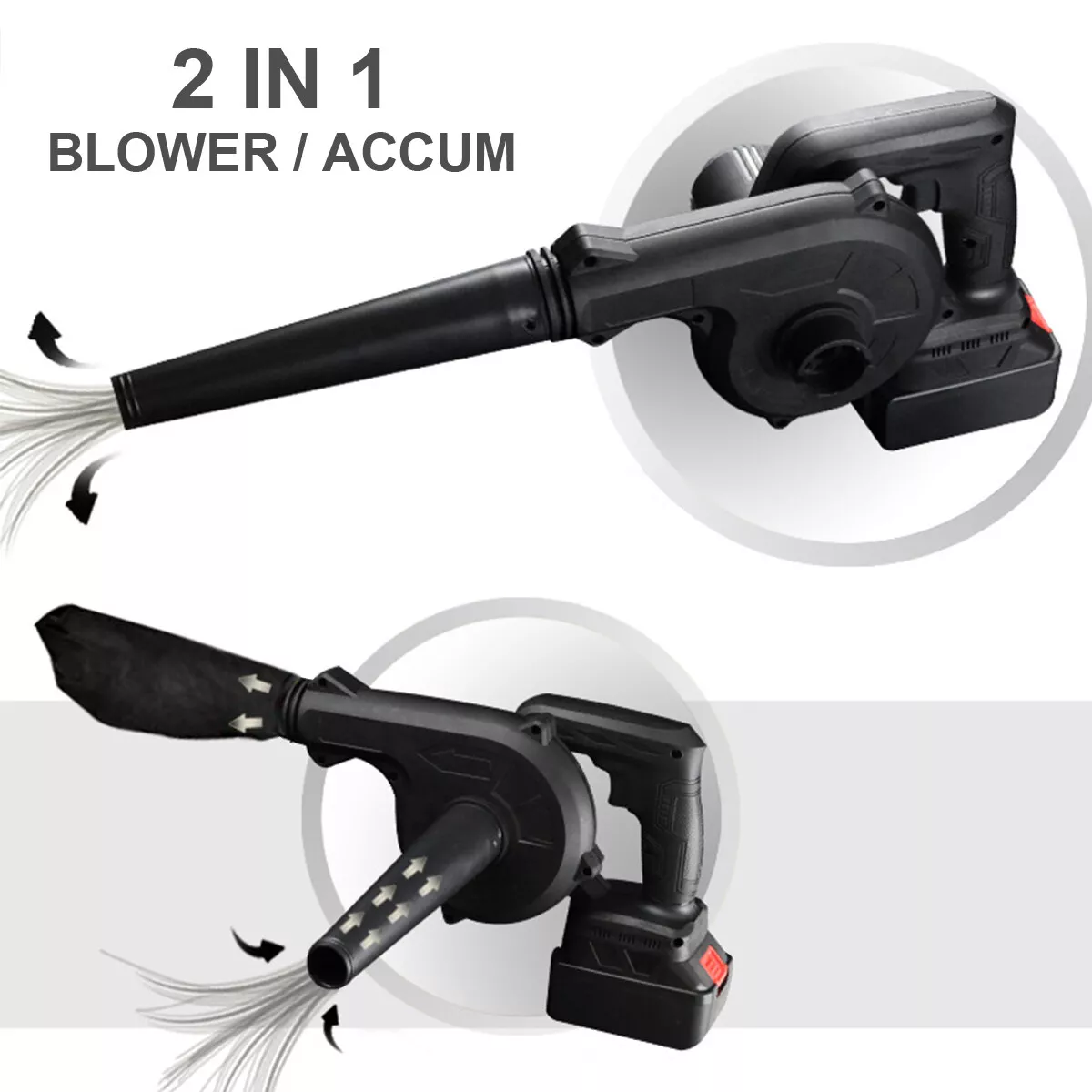 Cordless Air Blower Blow&Suction Vacuum Cleaner Leaf