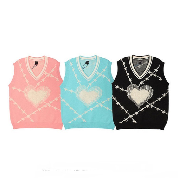 Women's Retro Heart Sleeveless Knitted Vest