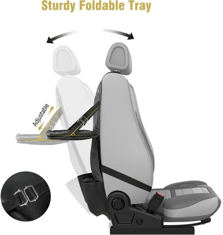 Tsumbay Foldable Stroller Back Seat Organizer Foldable Sack Holder Multi-Pocket Tray Storage Bag 2