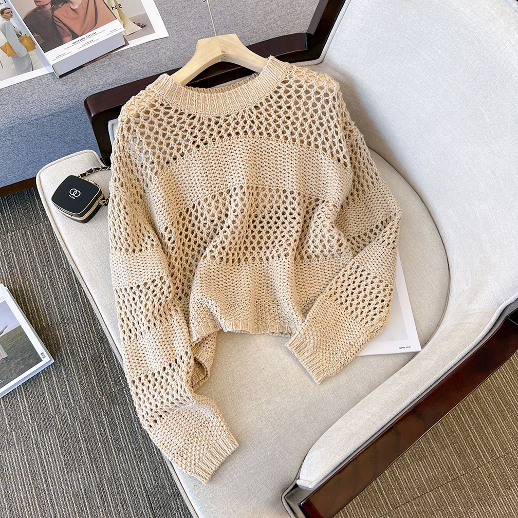 Stylish Loose Crewneck Knitted Top