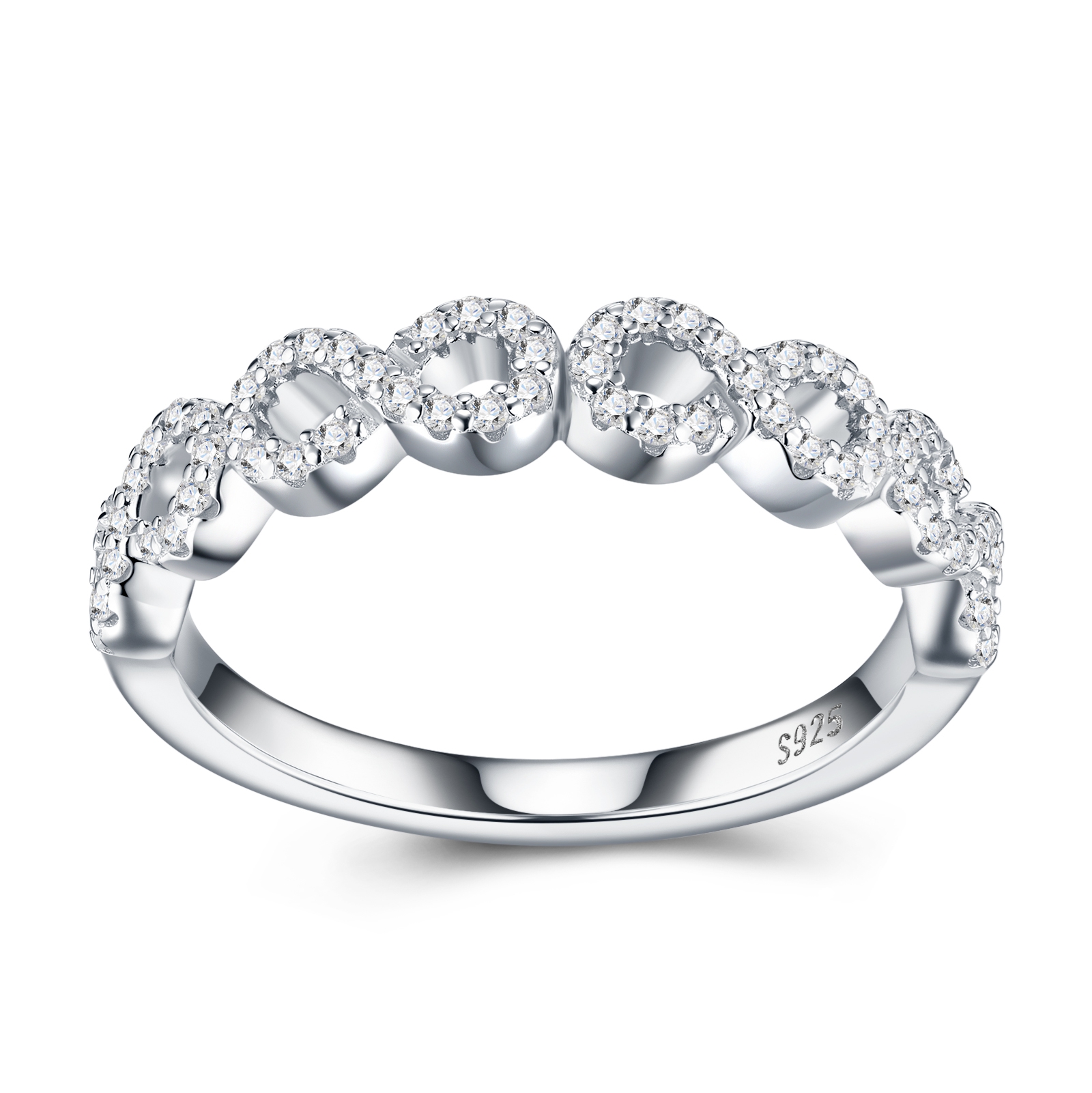 A Luxurious And Fashionable Minimalist Jewelry Ring For Women Featuring A 0.3-carat Top-quality Morganite, Made Of S925 Silver Electroplated With Platinum.