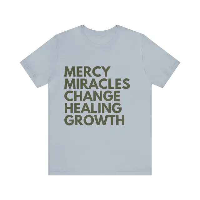 Mercy Miracles Unisex Knitted Short Sleeves Light Blue - Shop at LoveMi