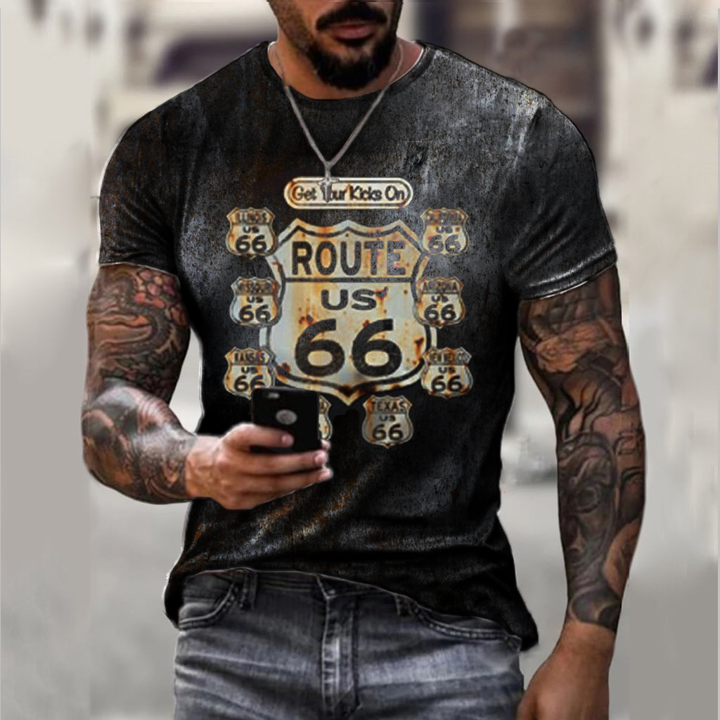 Title 3, 3D Digitaldruck Streetwear Herren Sport T-Shirt...