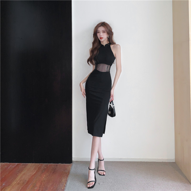 Women's Improved Split Long Sleeveless Cheongsam Dress
