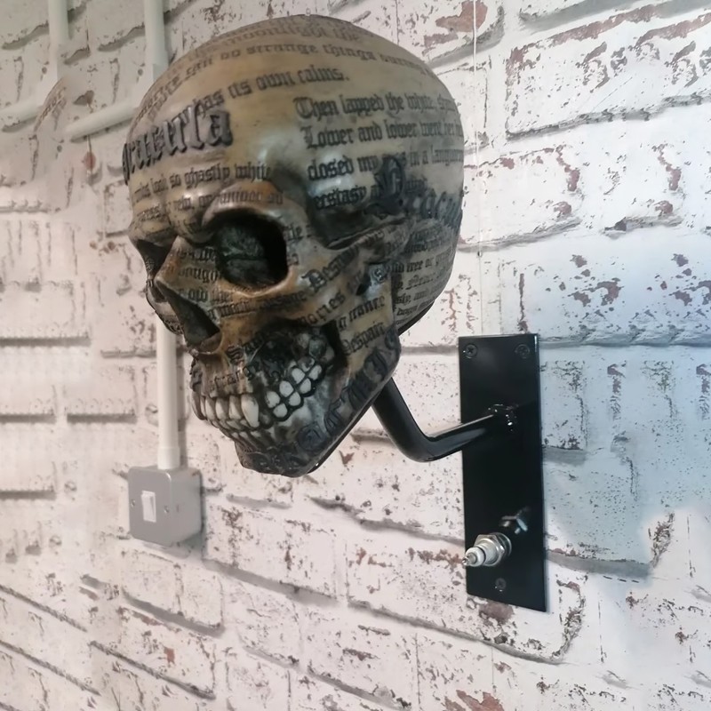 Halloween Motorcycle Helmet Holder Rack Wall Mount Hat Stand Display Skull — image 4