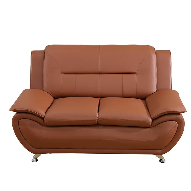 Pickup Only--Bright Bronze Faux Leather 3-Piece Couch Living Room Sofa