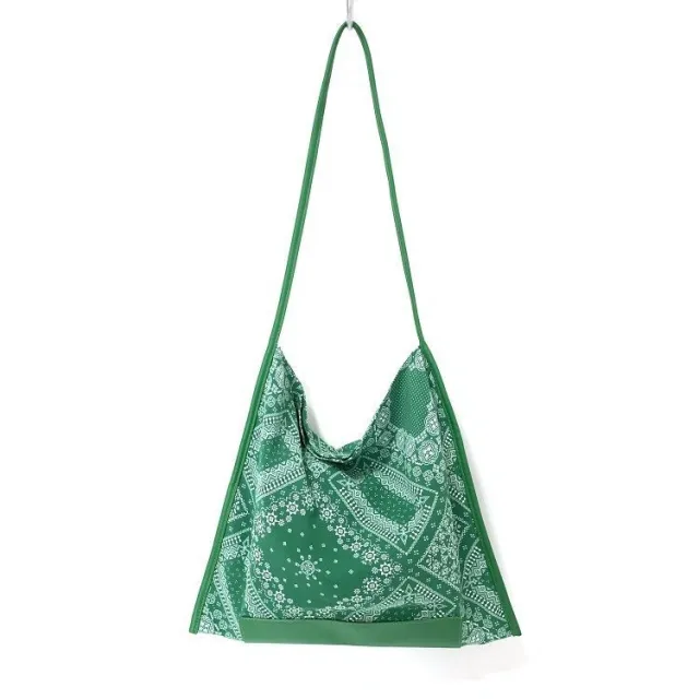 Women's Vintage Patchwork Large Capacity Tote Bag Green - Shop at LoveMi