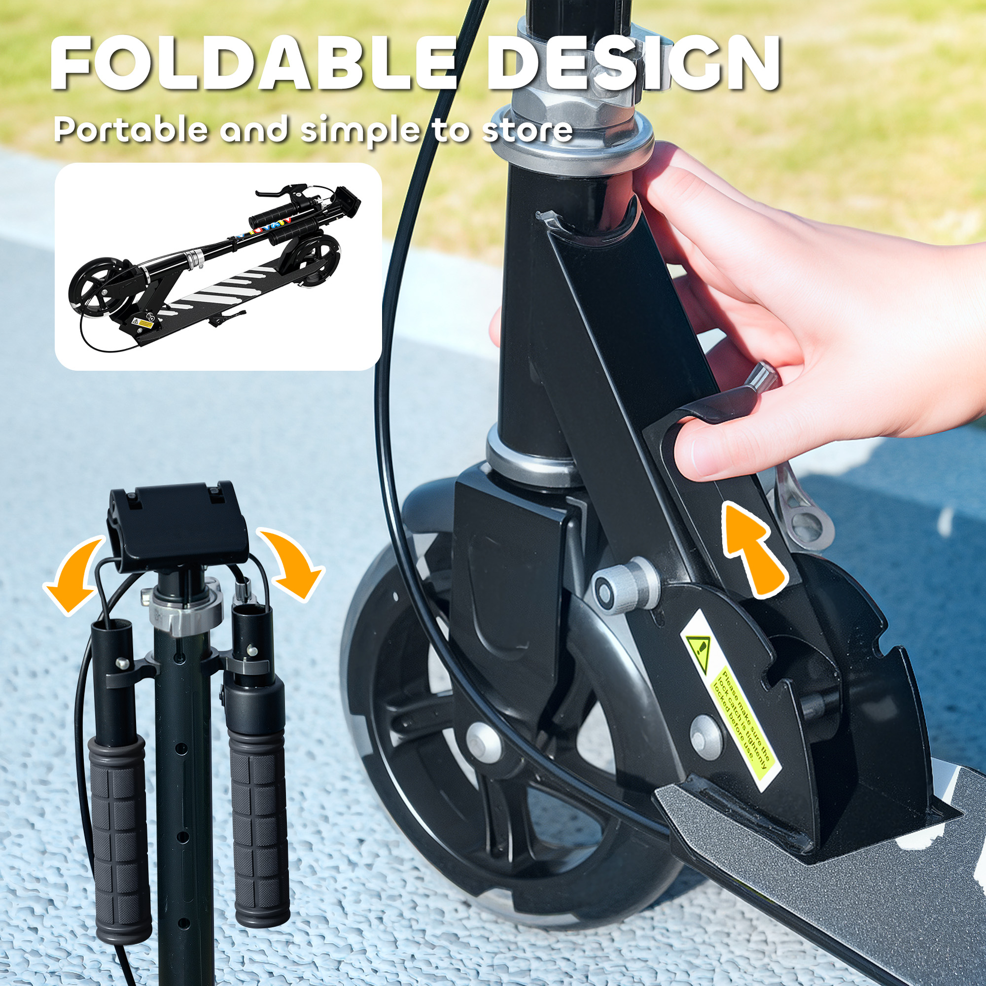 Scooter Suitable For Children Aged 3-8, With Adjustable Handlebars, Two — image 2