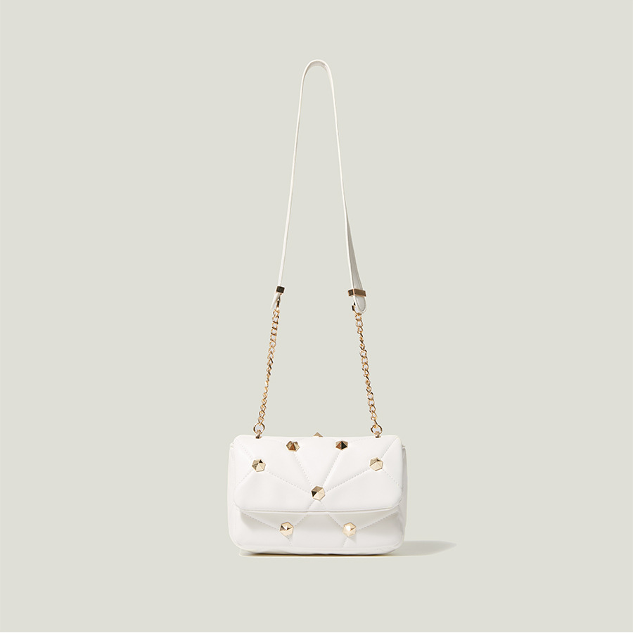 Stitched One-shoulder Diamond Handbag