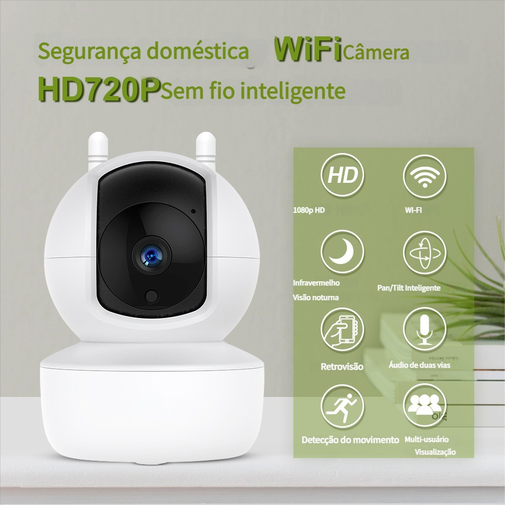 Yoosee Panoramic IP Security Camera Lamp Wifi 1080p Spy Camera White