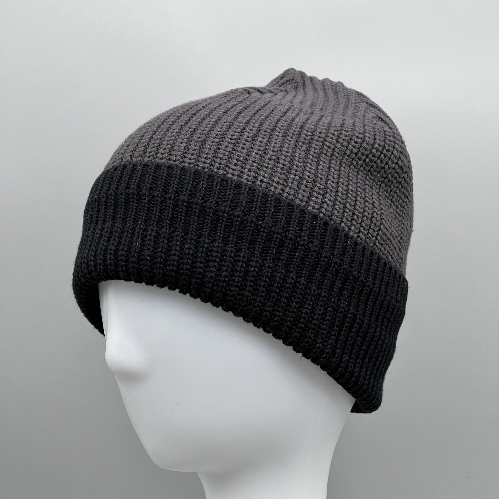 Color Blocked Knitted Hat Vintage Fashion