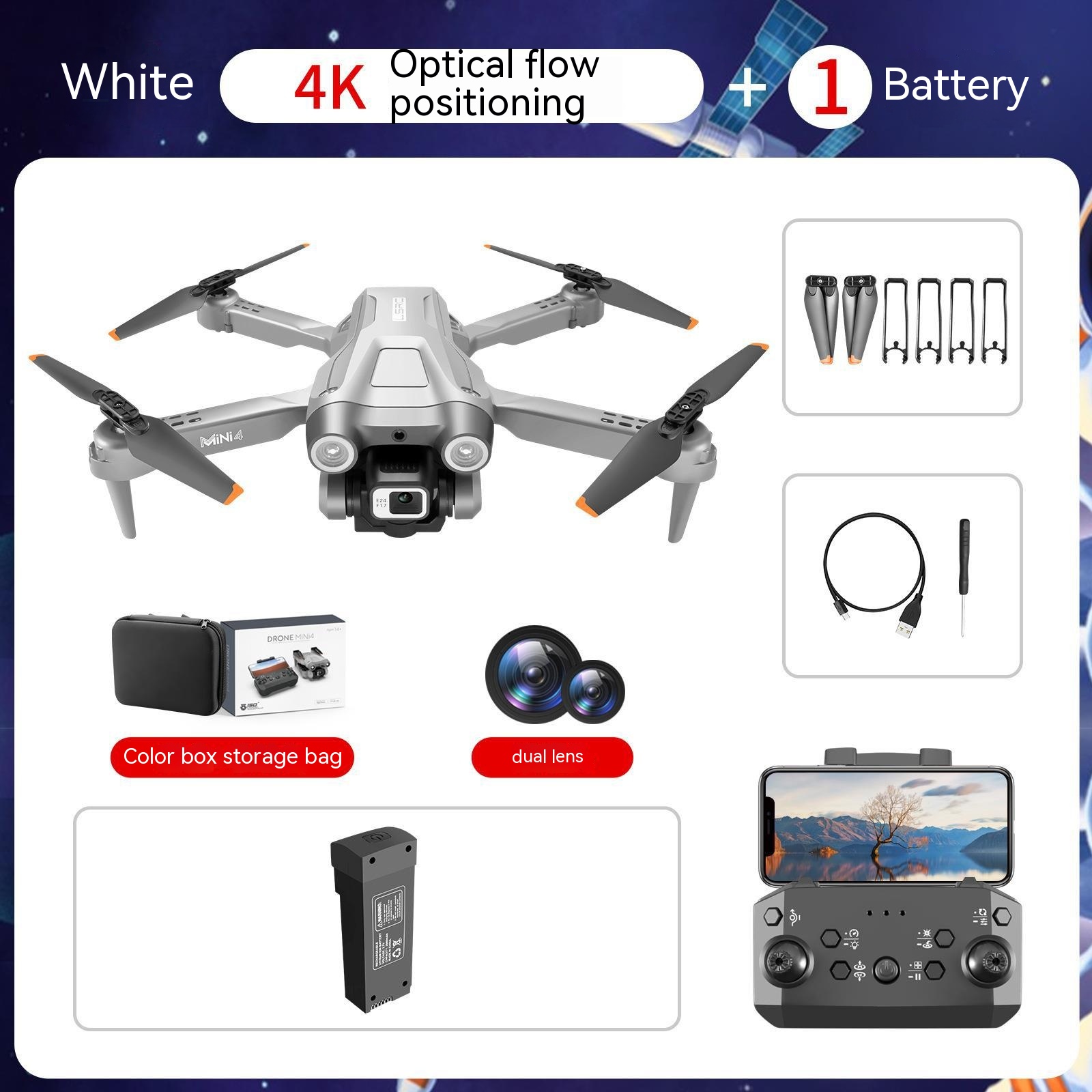 White 4K Optical Flow