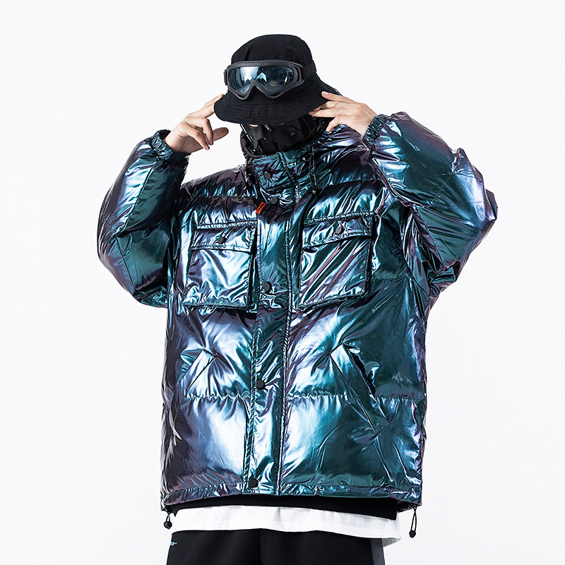 Title 4, Dark Reflective Cargo Parka Jackets Mens Hip Ho...