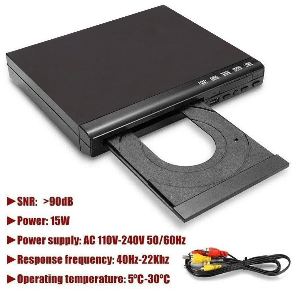 Mini DVD Player Compact Multi Region ADH RW CD VCD Music Disc USB With Remote UK — image 2