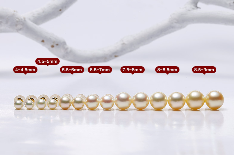 Perfect Round Seawater Pearl Stud Earrings
